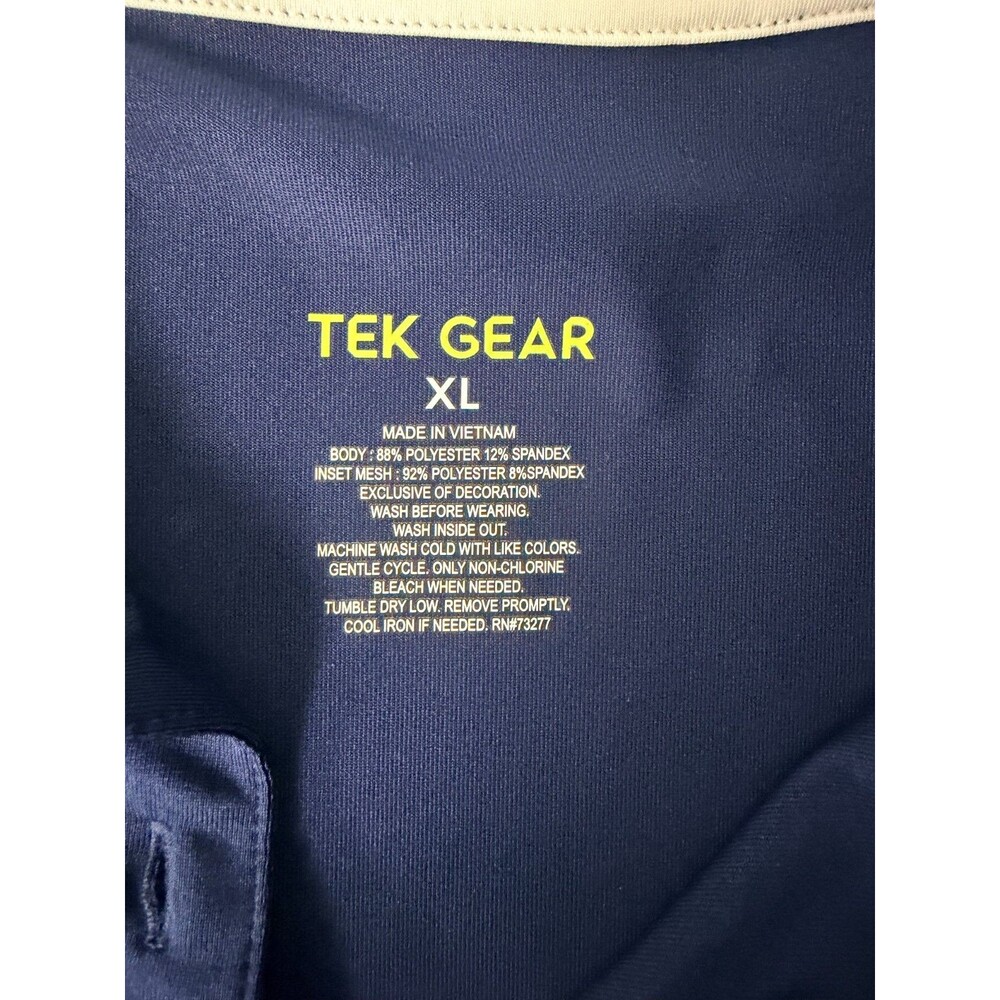 Tek Gear Womens XL Golf Polo Shirt Blue Short Sleeve Stretch NWT MSRP $30 - Picture 3 of 8
